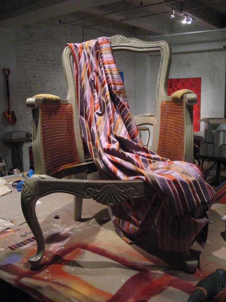 French Chevron Stripe Chair2
